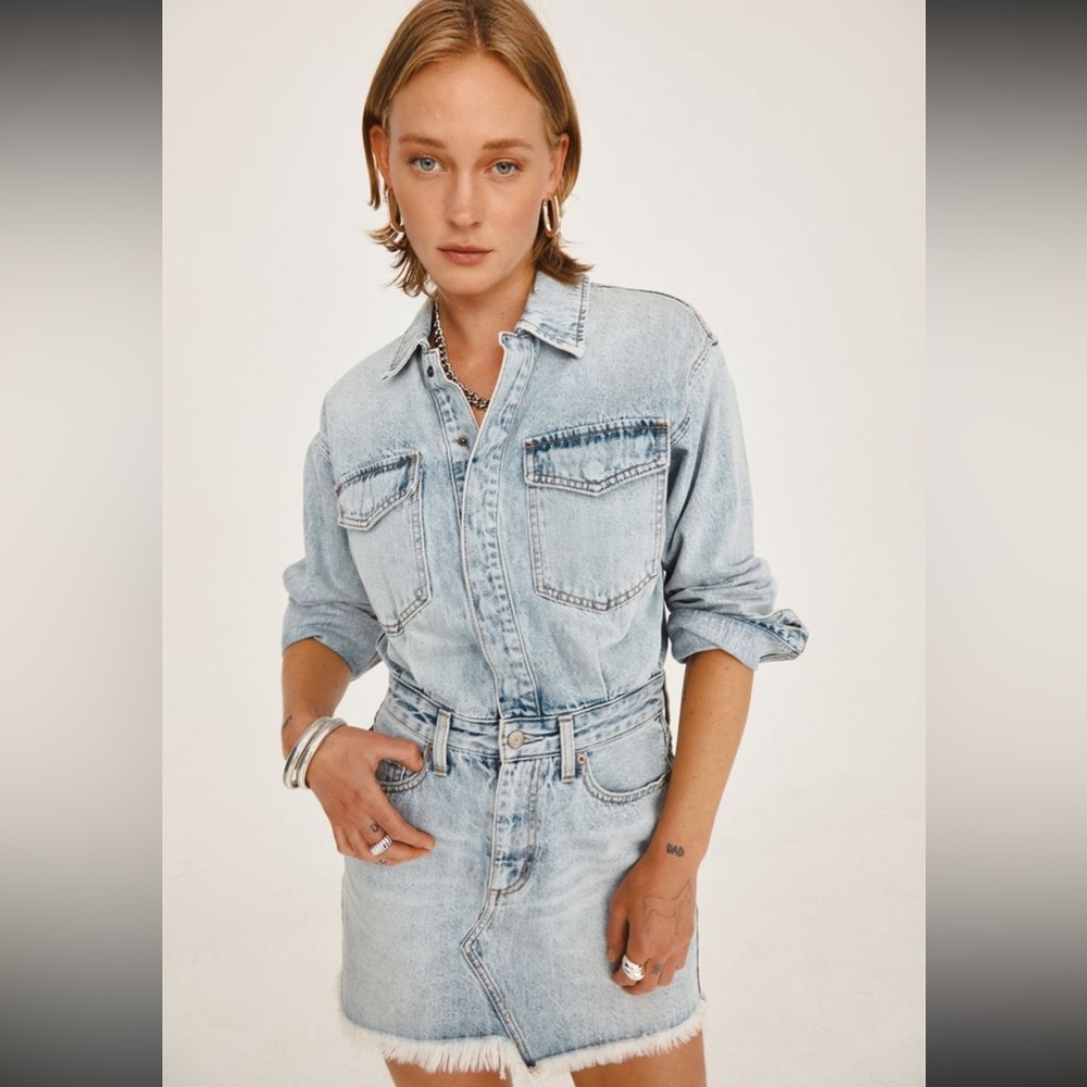 Pistola Denim Nina Long Sleeve Mini Dress